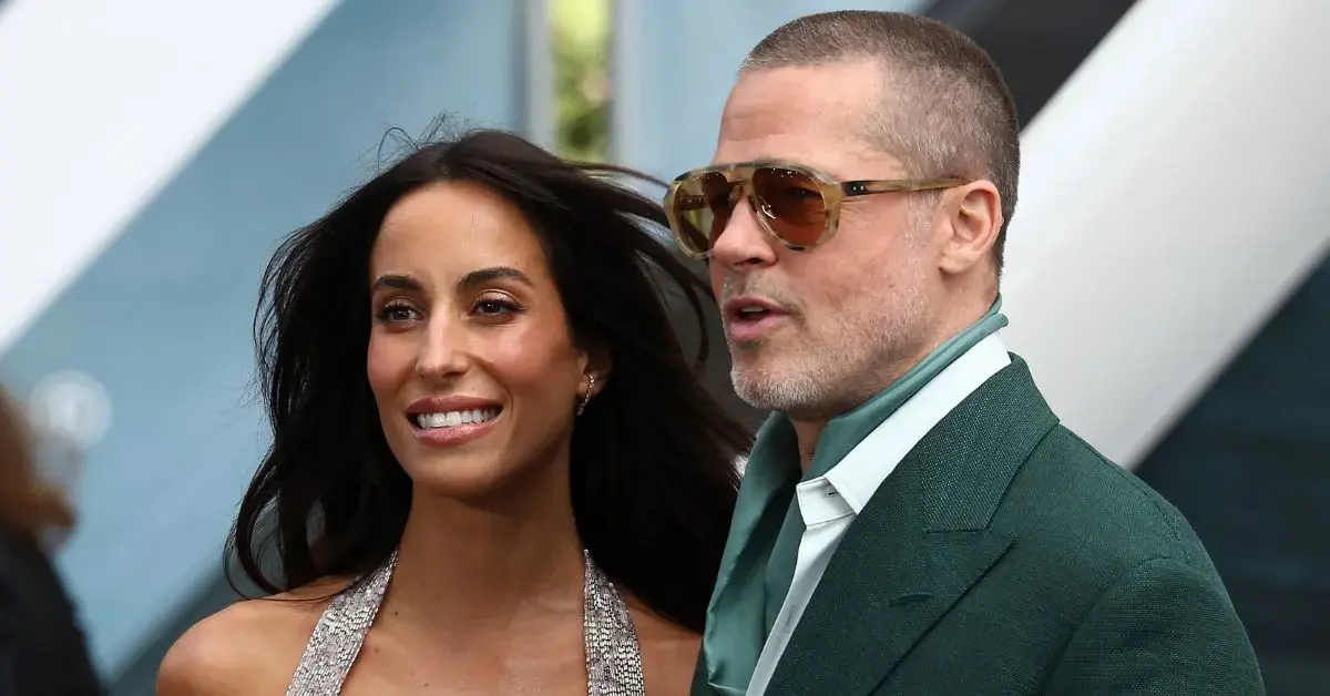 Photo of Ines de Ramon and Brad Pitt