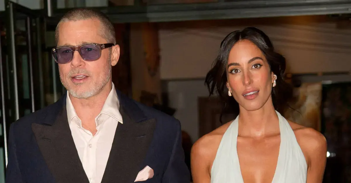 Photo of Ines de Ramon and Brad Pitt