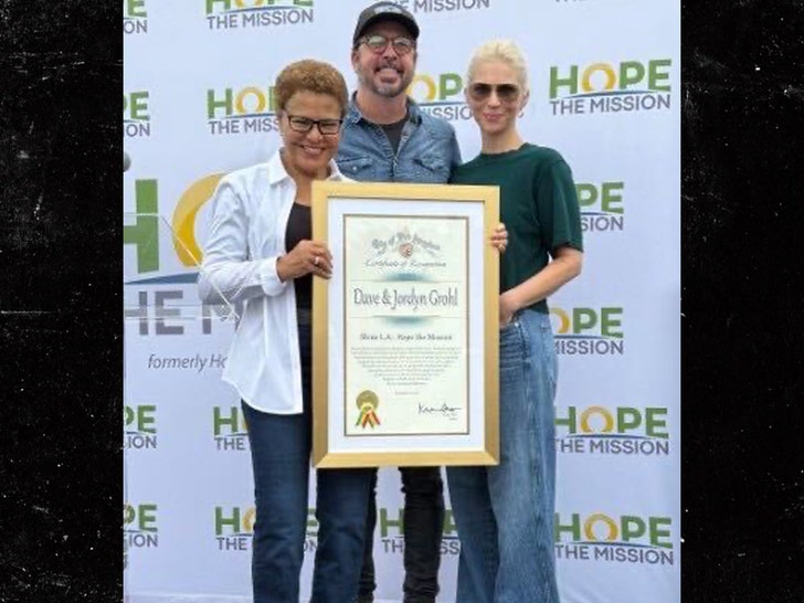 Jordyn Blum and Dave Grohl karen bass los angeles mission