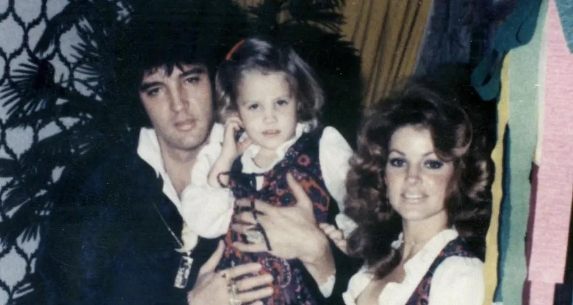 Photo of Elvis, Priscilla and Lisa Marie Presley