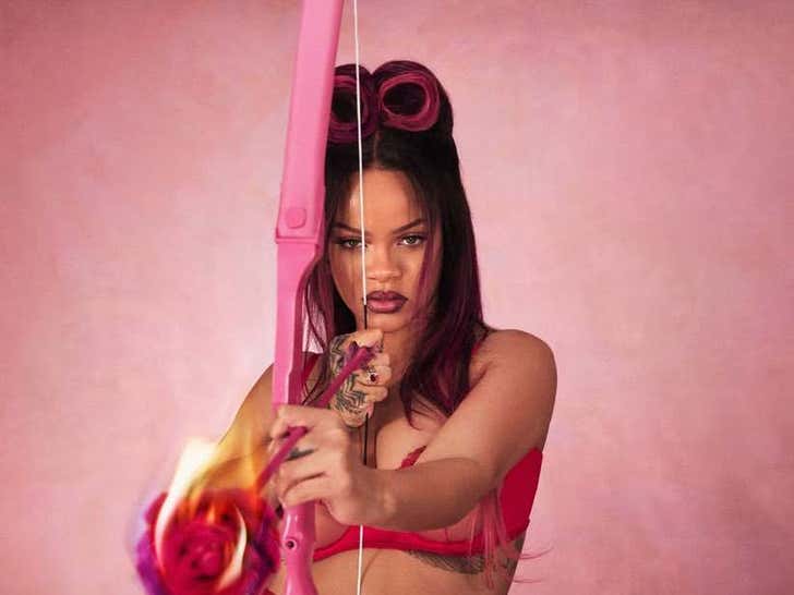 06d48851d3394d0eba8f1e5132f24b24_md Rihanna Looks Fire In Fenty Valentines Day Lingerie