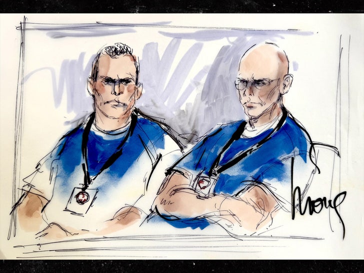 erik lyle menendez court sketch Mona Shafer Edwards backgrid