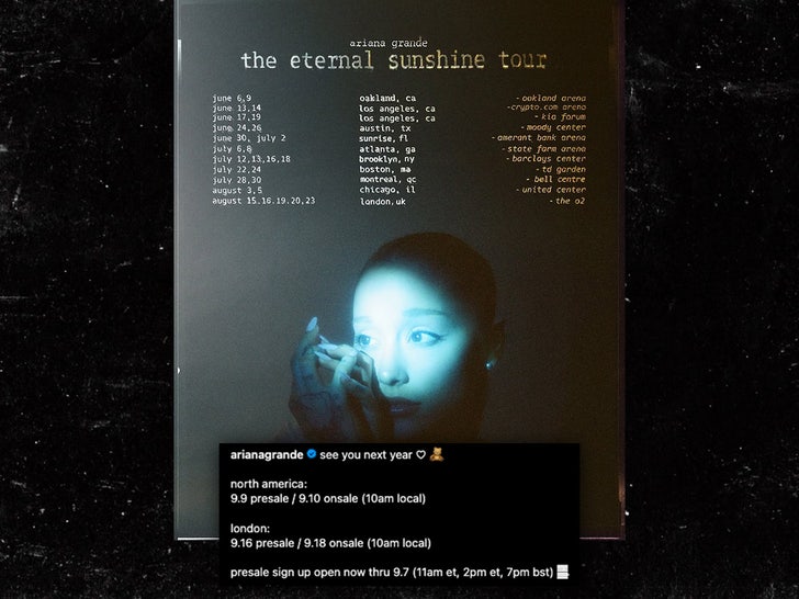 ariana grande tour sub instagram