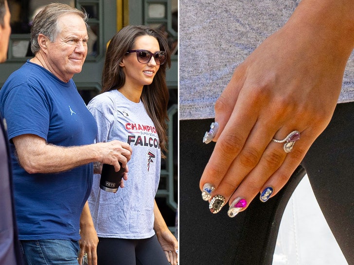 Bill Belichick and Jordon Hudson in New Orleans