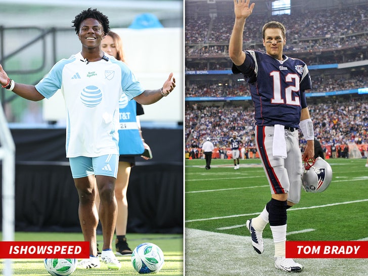 IShowSpeed tom brady split sub swipe getty