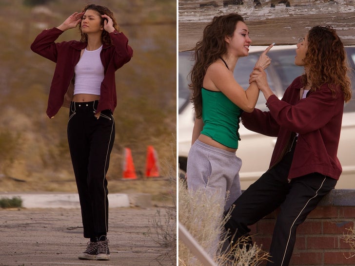 2db39c00cb85449197efdb1422ee036e_md Zendaya Shooting Emotional Scene For New Season Of 'Euphoria'