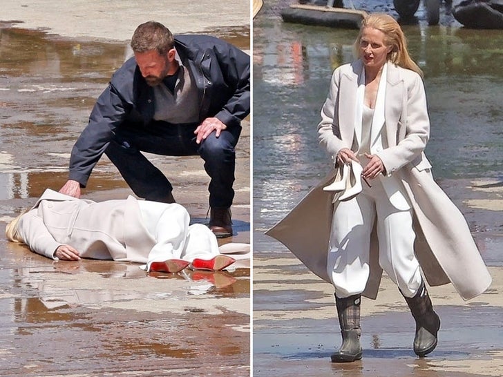 3300bd07027043068ba162d488d38c25_md Ben Affleck And Gillian Anderson On Set Filming With Stunt Doubles