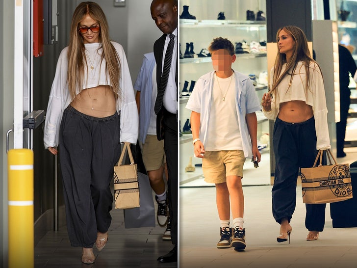 Jennifer Lopez Out Shopping with Samuel & Emme