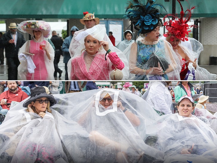 39785afdecd7496aa920e4195a72a970_md Fans Shielding from Rain at the Kentucky Derby