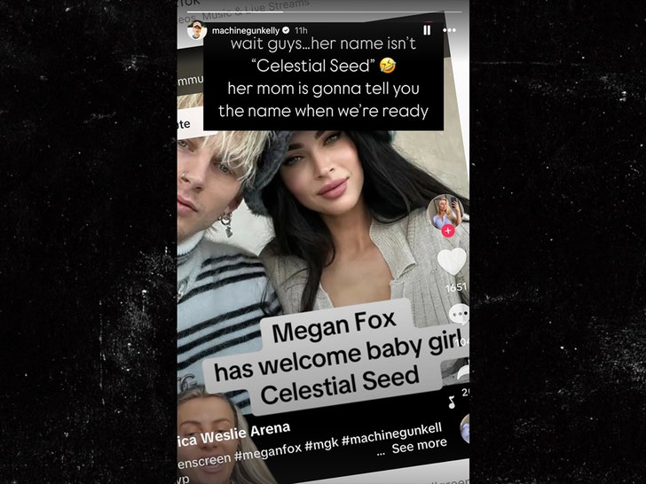 machine gun kelly and megan fox baby name