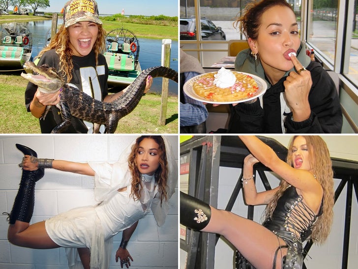43aa34fcfd074bb18de9c362d36f992d_md Rita Ora's Behind The Scenes Pics While Touring With Kylie Minogue