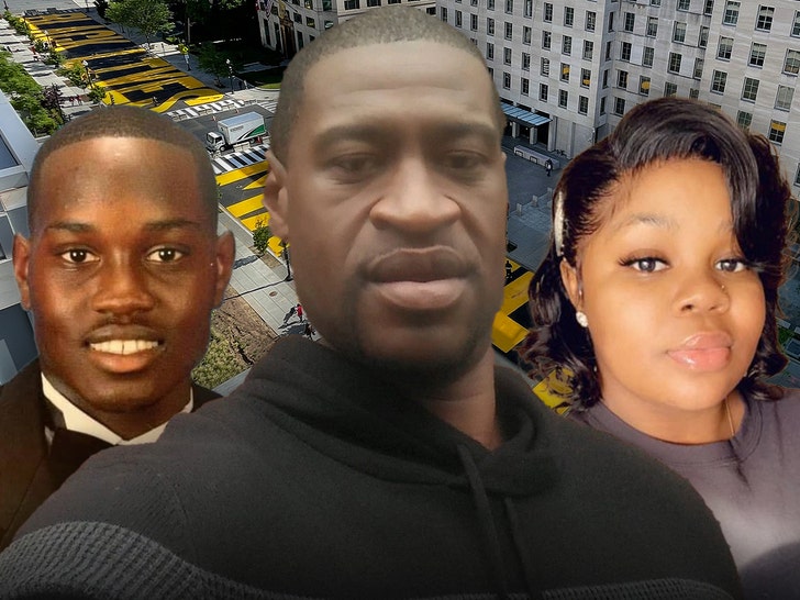 4536ad2d1d524f04ae73937774d0d6f3_md ahmaud arbery, george floyd, and breonna taylor black lives matter mural