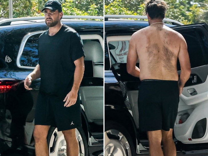 Travis Kelce Lookin' Hot N' Sweaty After Working Out In Preparation For NFL Season