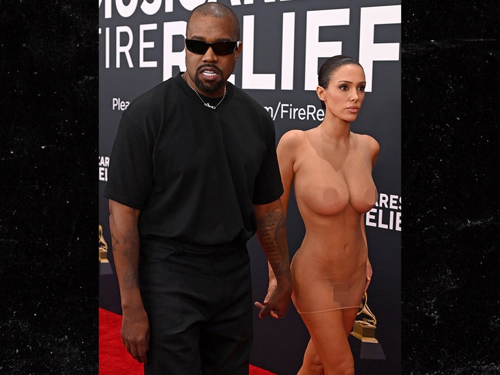Kanye West and Bianca Censori Arrive at Grammy Awards, Bianca Strips Naked on Carpet
