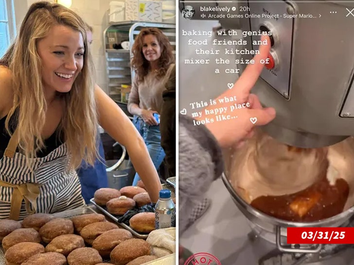 blake lively making donuts rise doughnuts insta 1