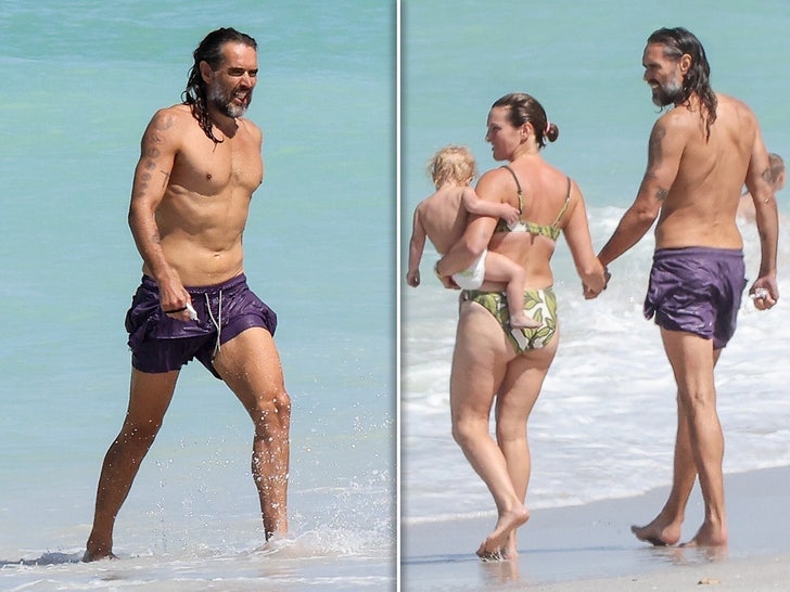 5c2d22cb9e12445fb624dca366b38de3_md Russell Brand Enjoying a Beach Day in Miami