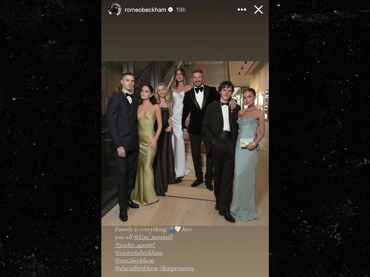 romeo beckham family instagram sub