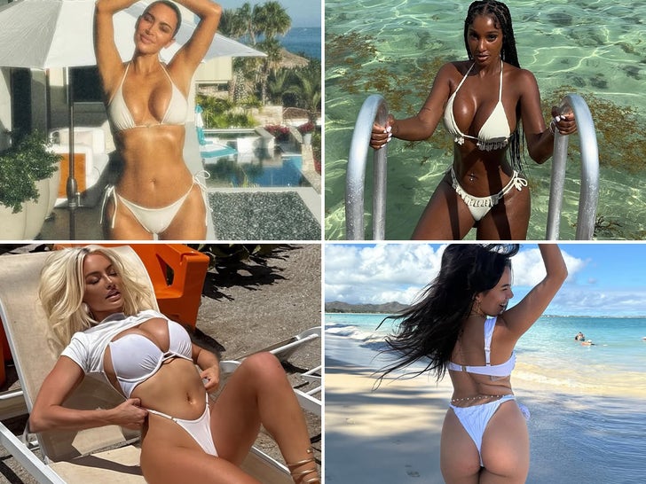 Ladies In White-Hot Swimwear