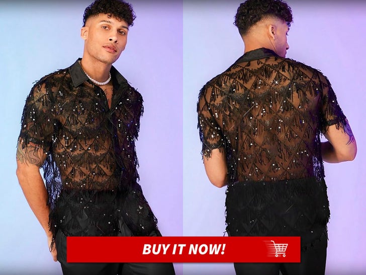 70d1ed611b574e96ae0b4d8057b040a9_md Men’s-Sequin-Fringe-Mesh-Button-Down-MAIN