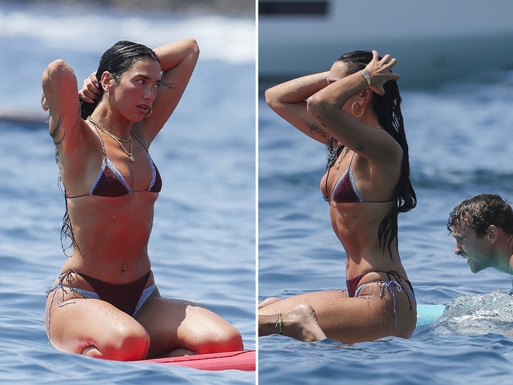 Dua Lipa Flaunts Bikini Body And Yoga Skills On Paddle-board