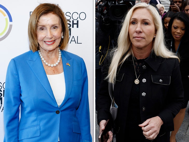 nancy pelosi and marjorie taylor greene getty 1
