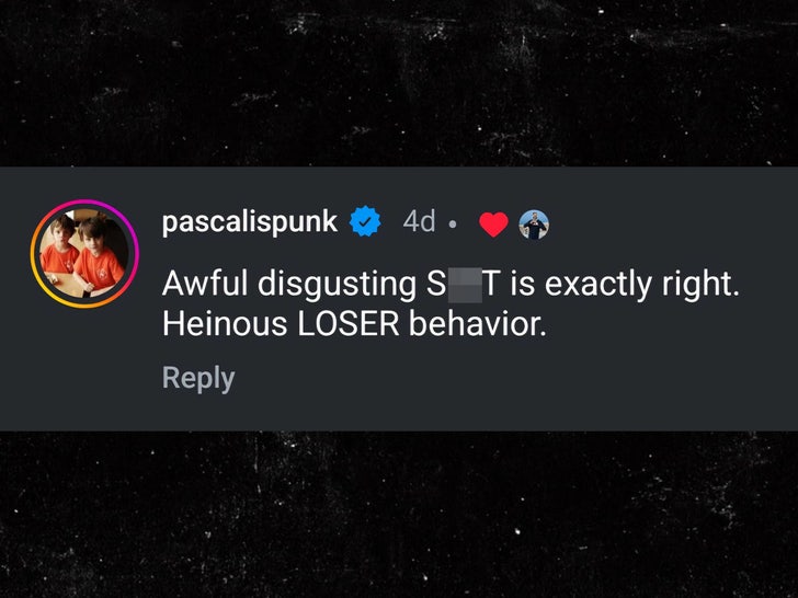 pedro pascal comment sub instagram BLUR