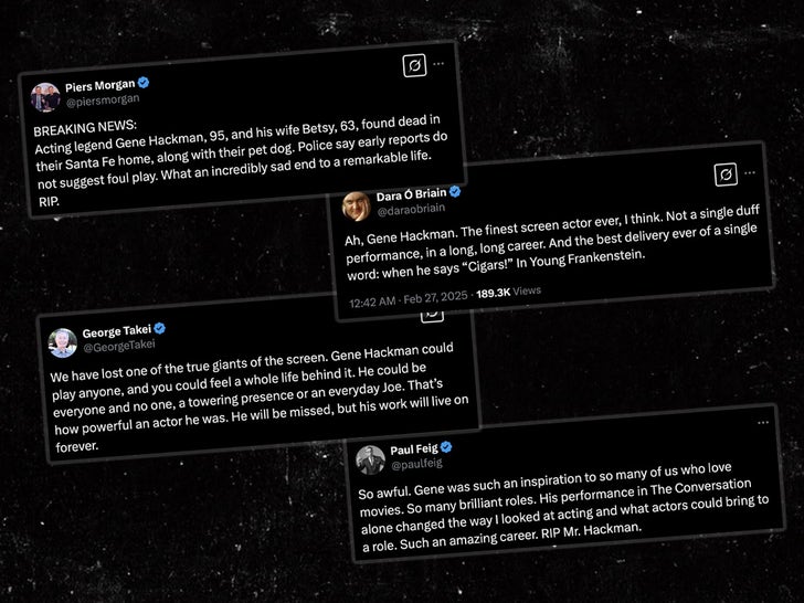 Tributes To Gene Hackman On Social Media