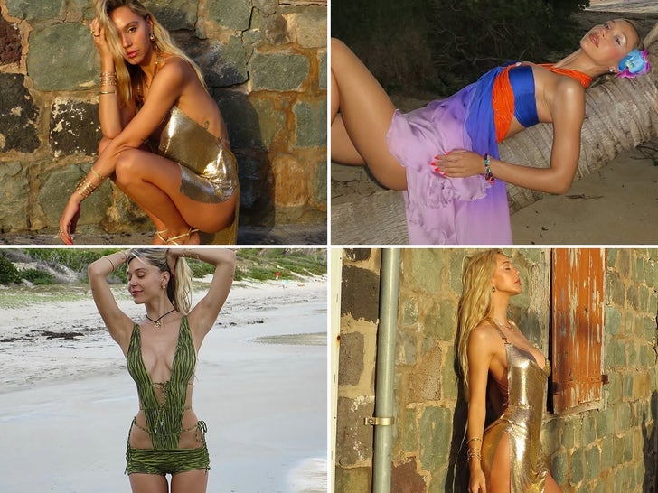 9179379ac4e4400983dedc98571c92d7_md Model Alexis Ren -- Bold In Gold Hot Shots On The Beach