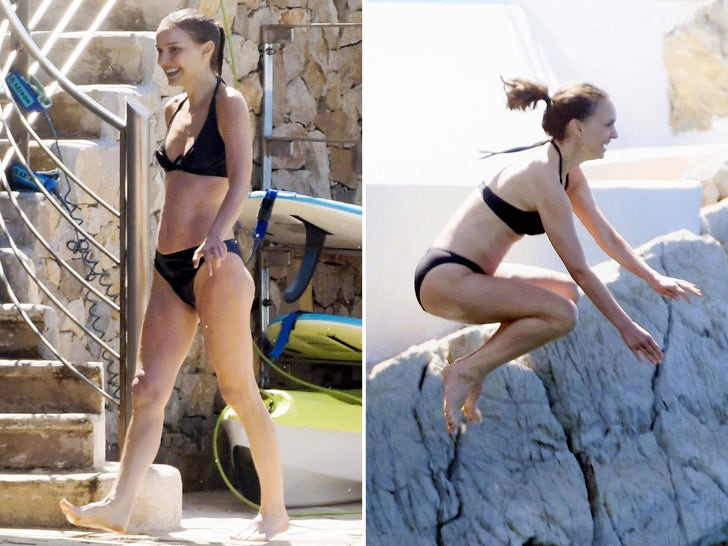 98dcbf44c31443ccaad9eac7e5e34a92_md Natalie Portman Cliff Jumping At The Hotel du Cap-Eden-Roc In Cannes