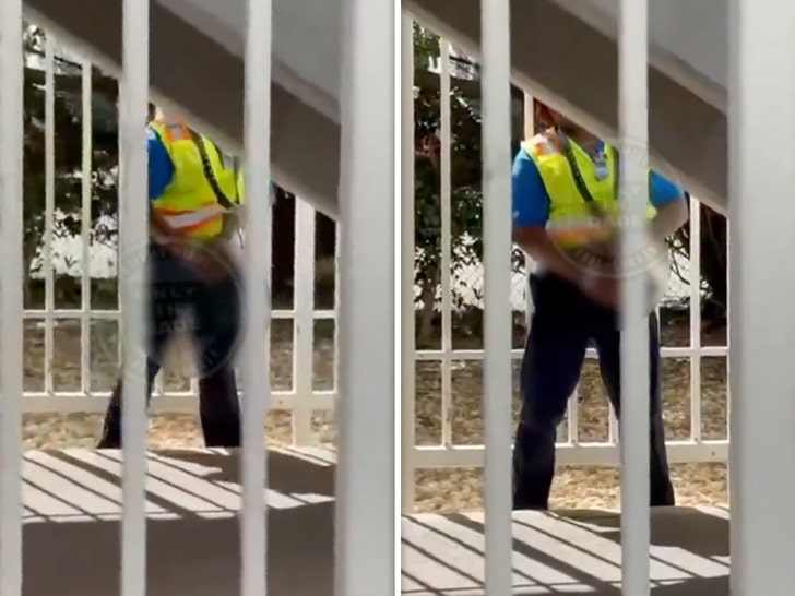 Metro Rail security guard in Downtown Miami masterbating on the job 1
