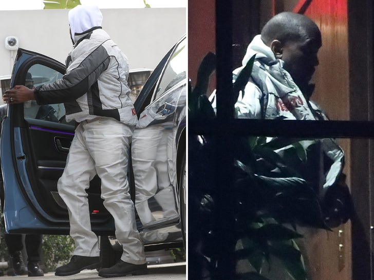 Kanye West Spotted At L.A. Studio & ASAP Rocky's House