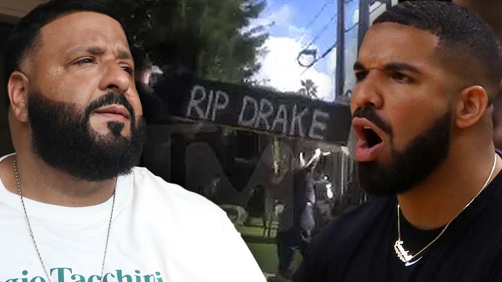 2 Men Caught On Video Delivering 'RIP Drake' Coffin To DJ Khaled's Home