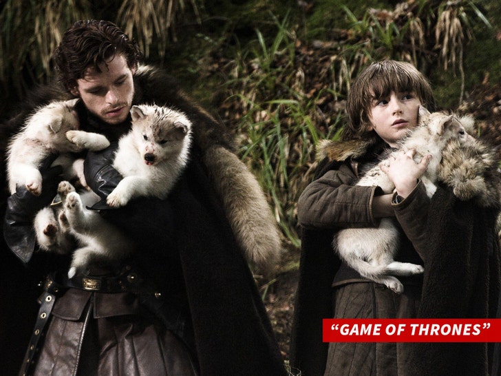 Game of Thrones dire wolves alamy