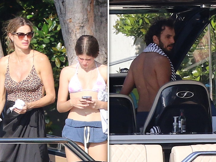 bf225090b19b488fad71352e366bdbd3_md Gisele Bündchen, Vivian Lake, and Joaquim Valente on Yacht