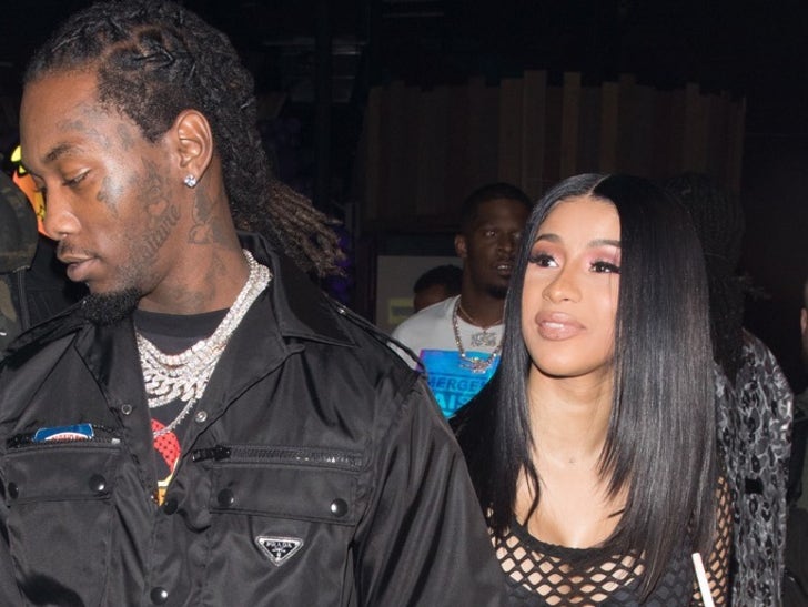 Cardi B and Offset Party with TakeOff on His 25th Birthday