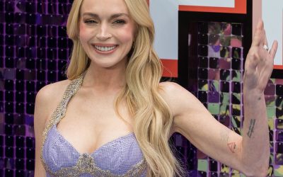 See Lindsay Lohan’s Red Carpet Homage to Original Freaky Friday Look Over 20 Years Later