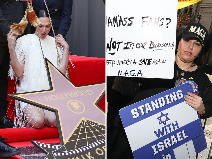 d56600fb8a1947e5a30651c973559083_md Israel, Palestine Protesters Clash at Gal Gadot Hollywood Walk of Fame Ceremony