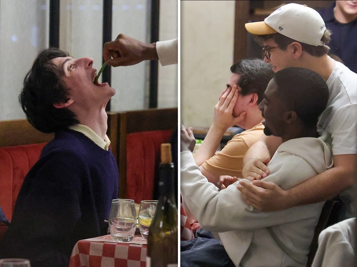 d758bf7e38d4444fb8201ec735d86b66_md Stranger Things stars Finn Wolfhard, Caleb McLaughlin, and Gaten Matarazzo Grab Dinner