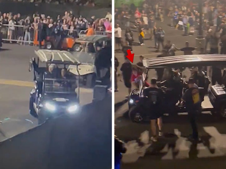 Wrestlemania Fan Hit By Golf Cart