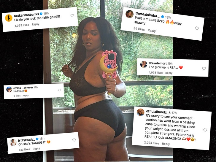 db6d4b12c0d846c19ecd4c3b43576d8e_md Lizzo Flaunts Butt in Underwear Selfie After Huge Weight Loss