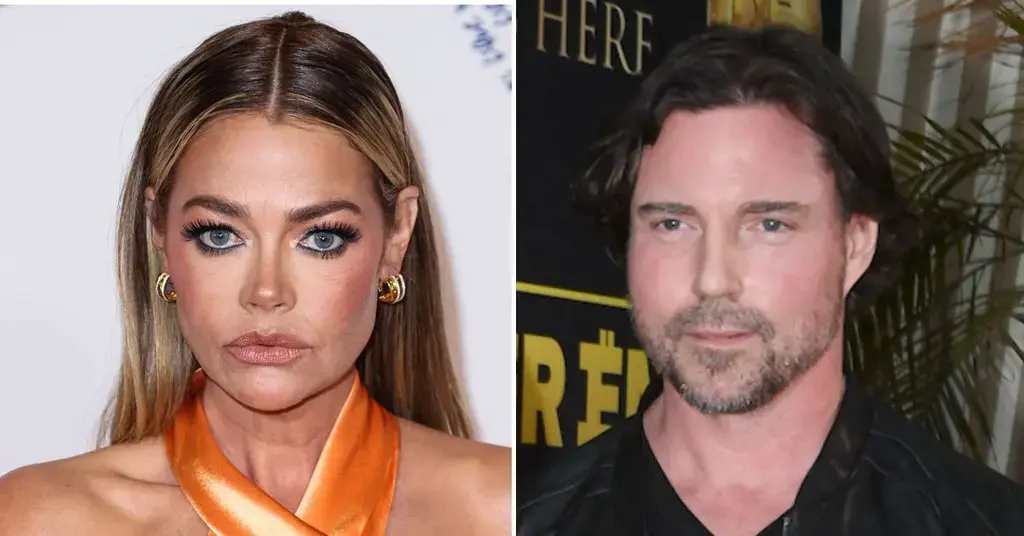 Split photo of Denise Richards and Aaron Phypers