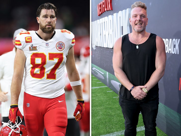 travis kelce and pat mcafee getty 1