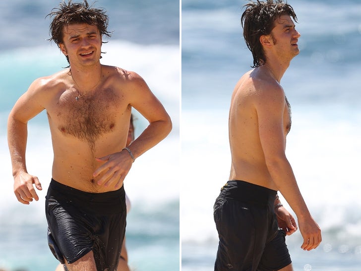 e58ce4f599f142139dd22a3ea74be332_md 'Stranger Things' Star Joe Keery Goes Shirtless At Sydney Beach