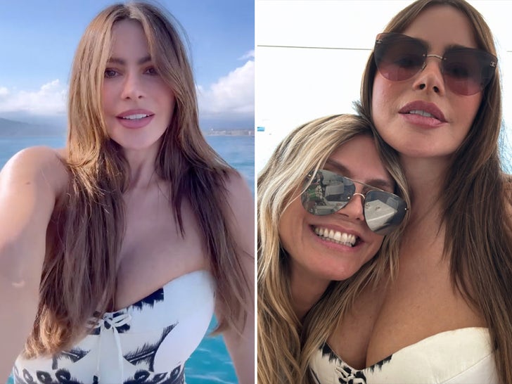 e608240cea534e6880b5704cdcf3741a_md Sofia Vergara Meets Up With Heidi Klum In France