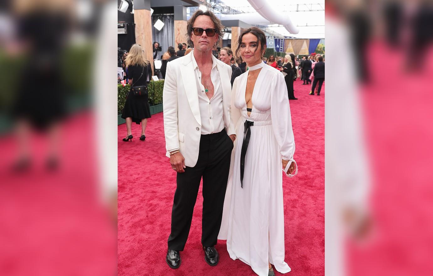 emmys-red-carpet-walton-goggins-nadia-conners-1757894956708 Photo of Walton Goggins and Wife Nadia Conners.