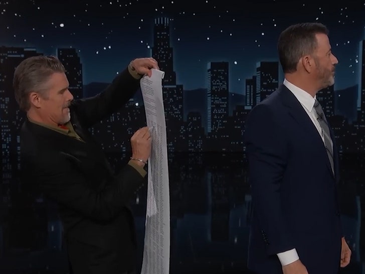 Ethan Hawke and Jimmy Kimmel