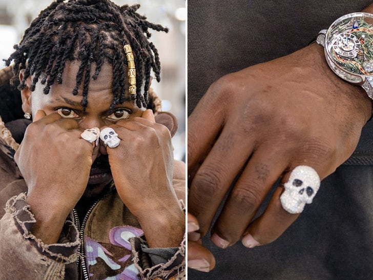 f8abba68b1ca42a791f14d63f8ecac29_md Antonio Brown Jewelry Purchase -- Skull & Earrings
