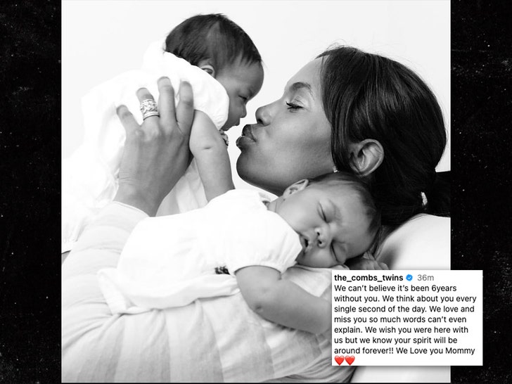 kim porter and twins insta 1