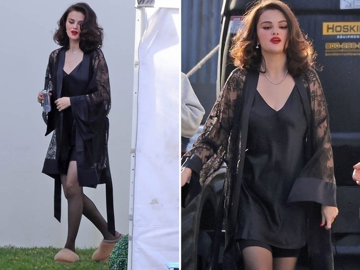 fb11f16acae54f879cb67b57ed30e500_md Selena Gomez & Benny Blanco Shooting New Music Video In Lingerie