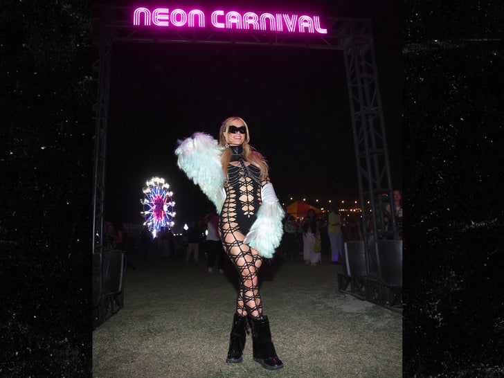 Paris Hilton attends Neon Carnival presented by PATRÓN EL ALTO Tequila 3